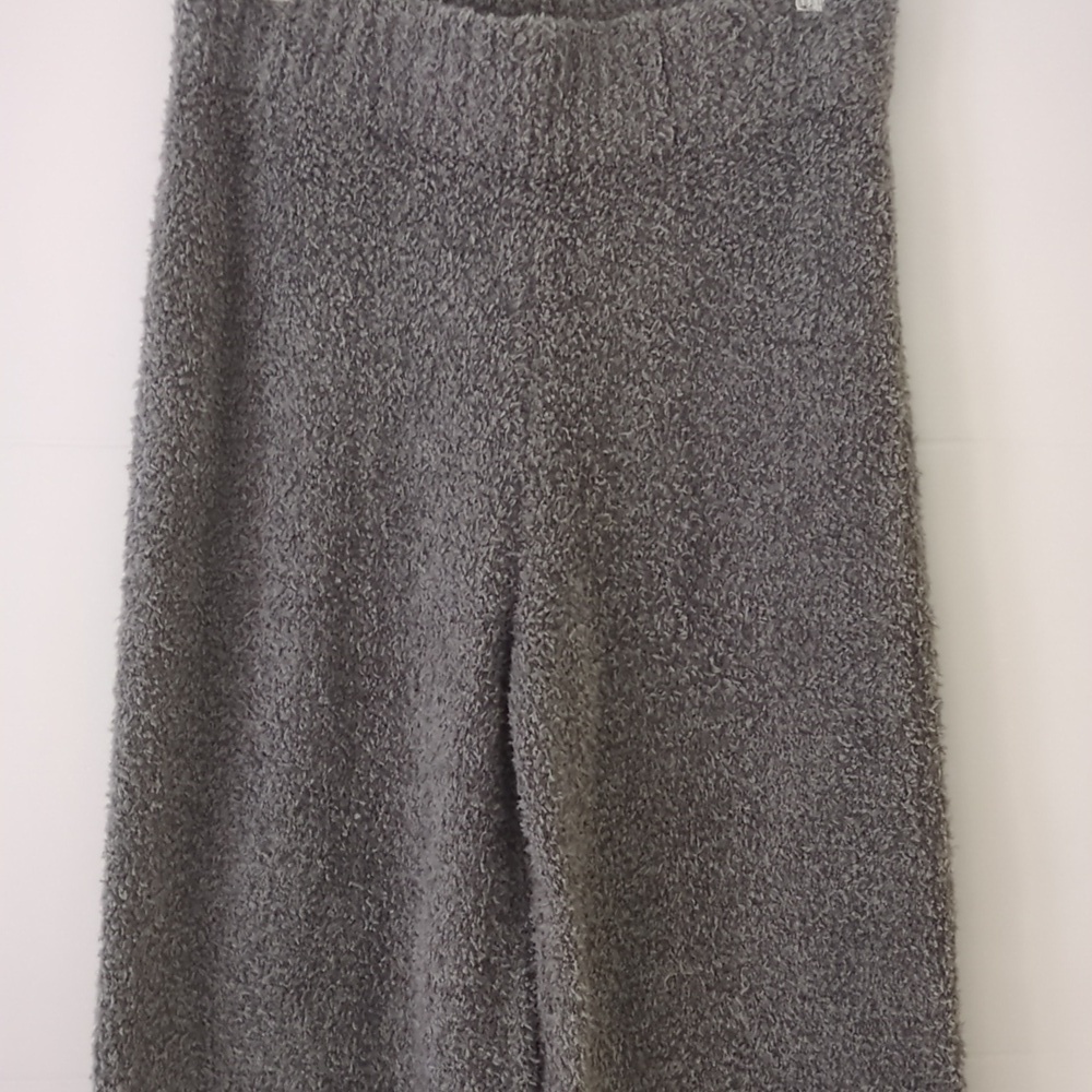 SKIMS Cozy Cabin Knit Wide Leg Athleasure Comfy Launge Gray Women's Pants L/XL - Picture 3 of 9